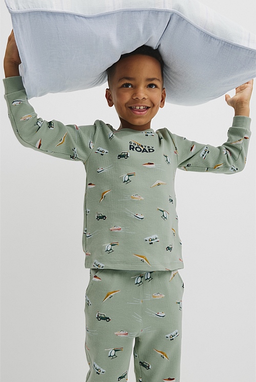 Australian Cotton Long Sleeve Motor Sport Pyjamas