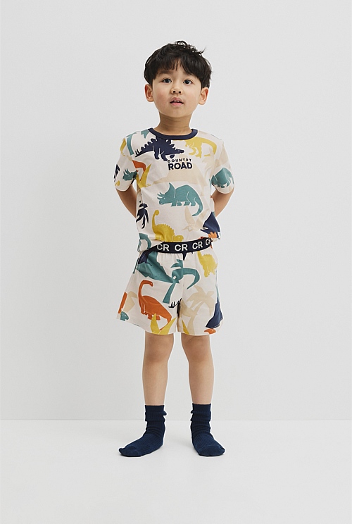 Australian Cotton Short Sleeve Dino Pyjama Set