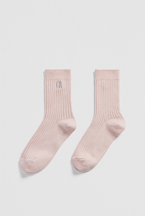 Australian Cotton Blend Country Road Metallic Sock Australian Cotton Blend Country Road Metallic Sock