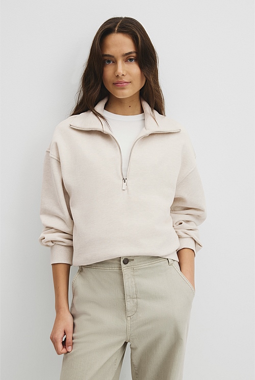 Australian Cotton Funnel Neck Sweat Australian Cotton Funnel Neck Sweat