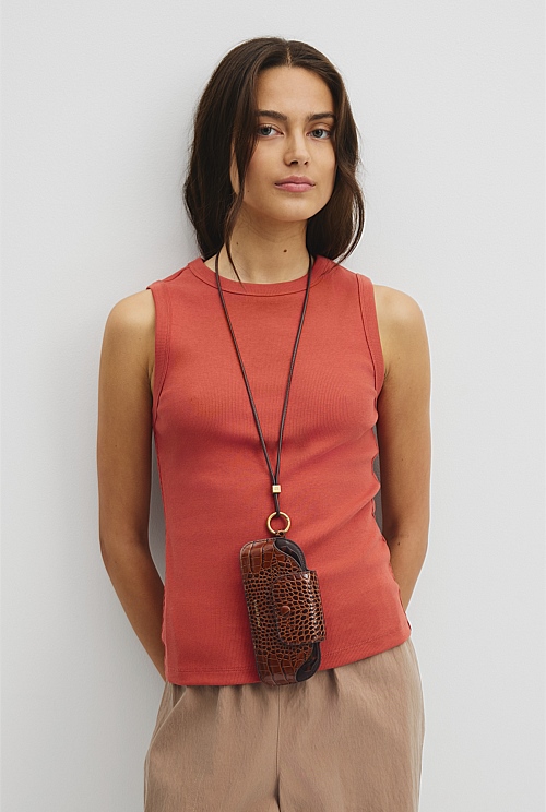 Australian Cotton High Neck Tank