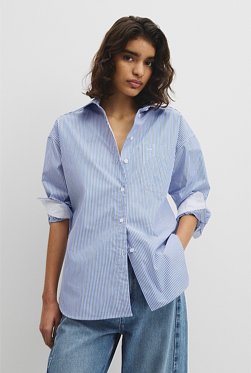 Stripe Poplin Shirt Stripe Poplin Shirt