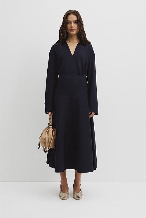 Fluted Knit Midi Skirt Fluted Knit Midi Skirt