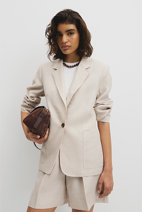 Linen Relaxed Blazer Linen Relaxed Blazer