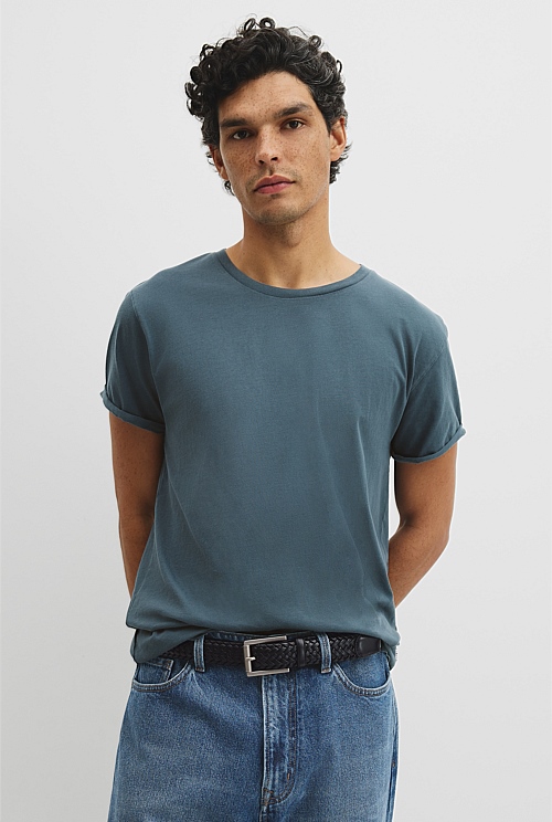 Australian Cotton Longline Garment Dye T-Shirt Australian Cotton Longline Garment Dye T-Shirt