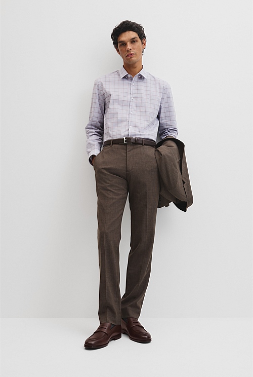 Long Sleeve Slim Curved Sleeve Check Shirt Long Sleeve Slim Curved Sleeve Check Shirt