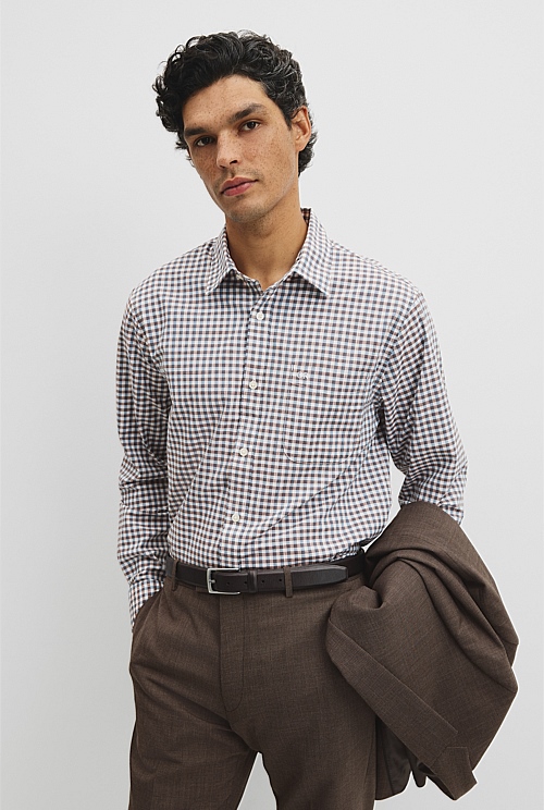 Regular Fit Cotton Gingham Shirt Regular Fit Cotton Gingham Shirt