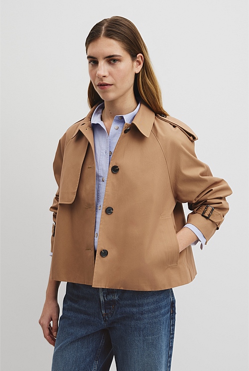 Crop Swing Trench Jacket Crop Swing Trench Jacket