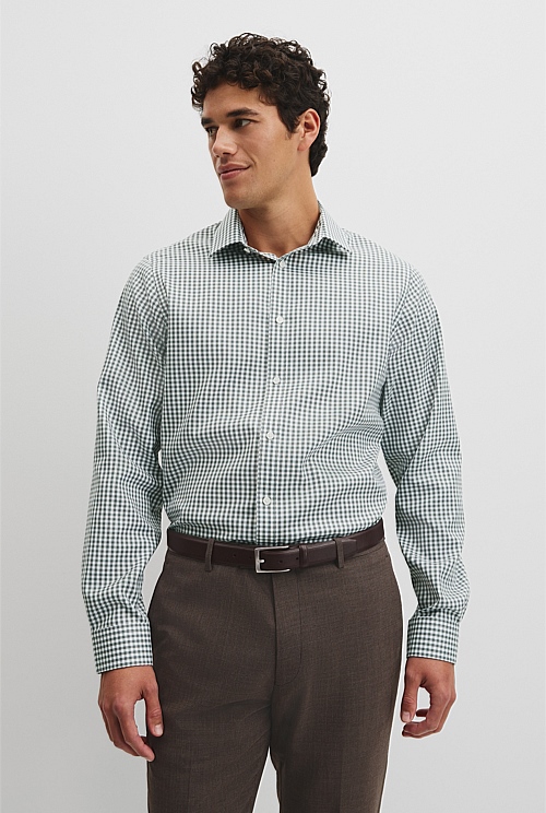 Regular Fit Gingham Travel Shirt Regular Fit Gingham Travel Shirt