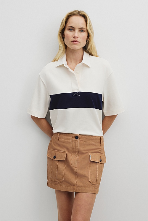 Australian Cotton Short Sleeve Workwear Block Rugby Polo Australian Cotton Short Sleeve Workwear Block Rugby Polo