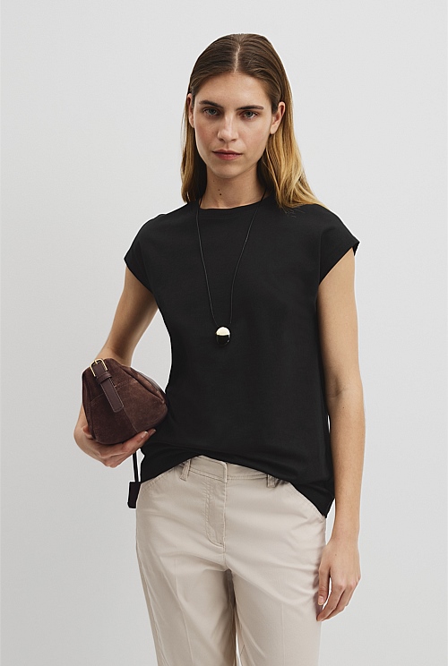 Australian Cotton Relaxed Crew Tank Australian Cotton Relaxed Crew Tank