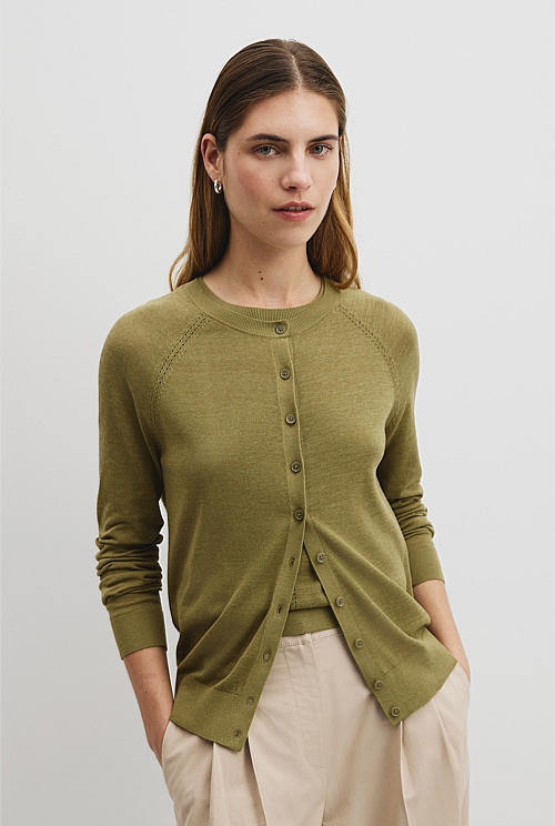 Pointelle Detail Cardigan Pointelle Detail Cardigan