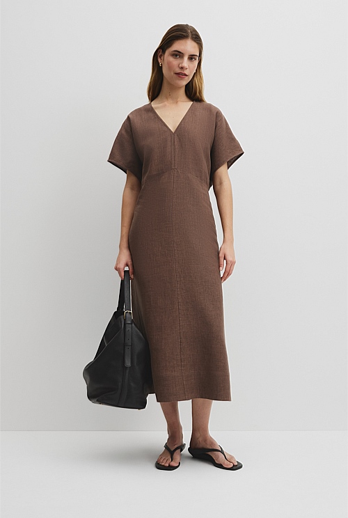 Linen Midi Dress Linen Midi Dress