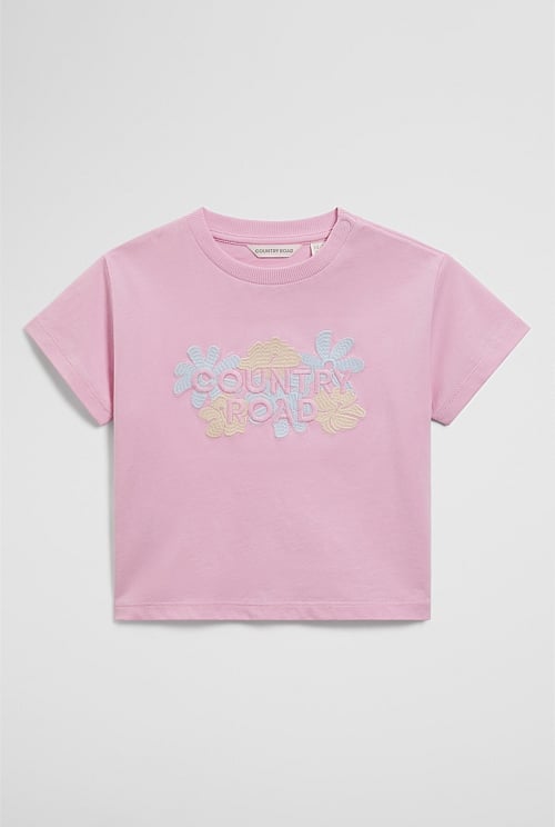 Short Sleeve Print Applique T-Shirt Short Sleeve Print Applique T-Shirt