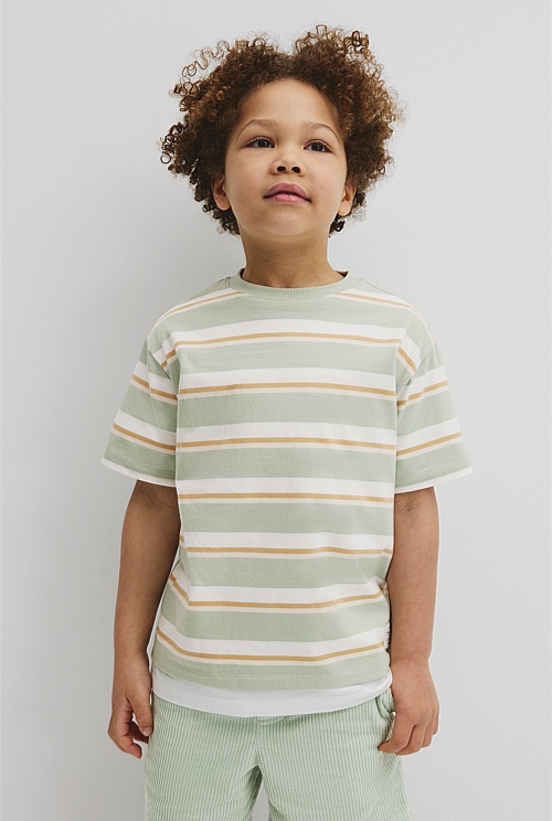 Oversized Stripe Short Sleeve T-Shirt Oversized Stripe Short Sleeve T-Shirt