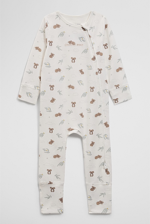 Organically Grown Cotton Jersey Print Jumpsuit