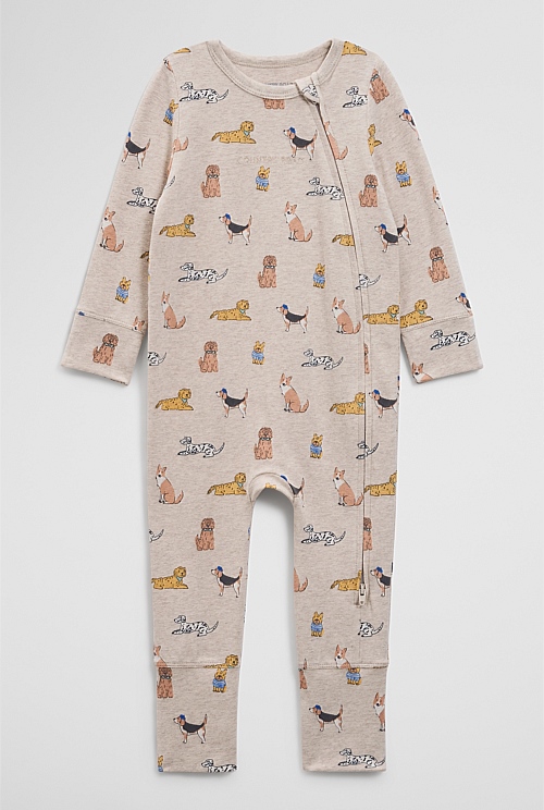 Organically Grown Cotton Jersey Print Jumpsuit Organically Grown Cotton Jersey Print Jumpsuit