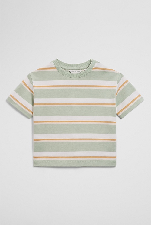 Oversized Stripe Short Sleeve T-Shirt