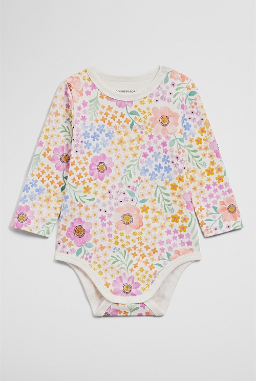 Jersey Print Long Sleeve Bodysuit Jersey Print Long Sleeve Bodysuit