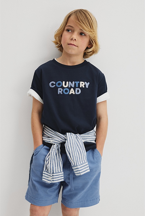 Australian Cotton Short Sleeve Boucle T-Shirt Australian Cotton Short Sleeve Boucle T-Shirt