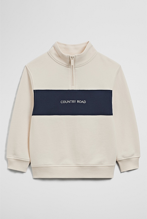 Panelled 1/4 Zip Sweat Panelled 1/4 Zip Sweat