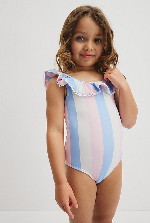 Sleeveless Frill Swimsuit Sleeveless Frill Swimsuit