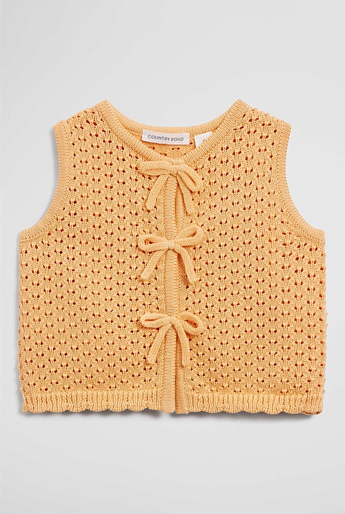 Sleeveless Scallop Knit Top Sleeveless Scallop Knit Top