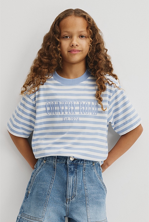 Teen Australian Cotton Short Sleeve Relaxed Heritage T-Shirt Teen Australian Cotton Short Sleeve Relaxed Heritage T-Shirt
