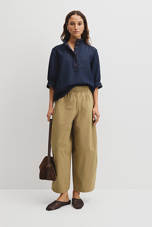 Australian Cotton Pull On Curve Pant Australian Cotton Pull On Curve Pant