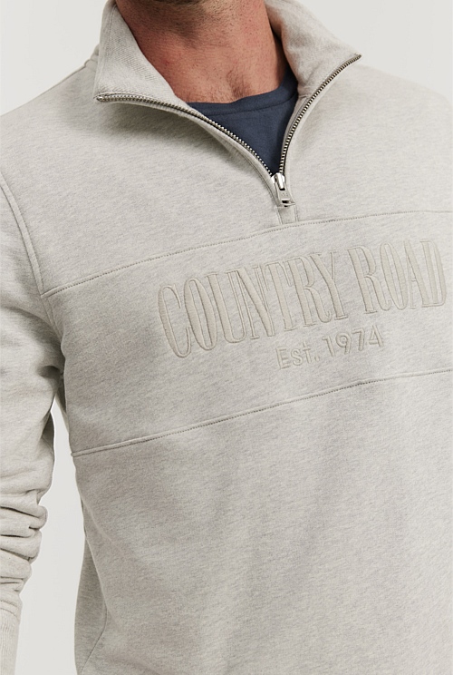 Verified Australian Cotton Half Zip Heritage Sweat