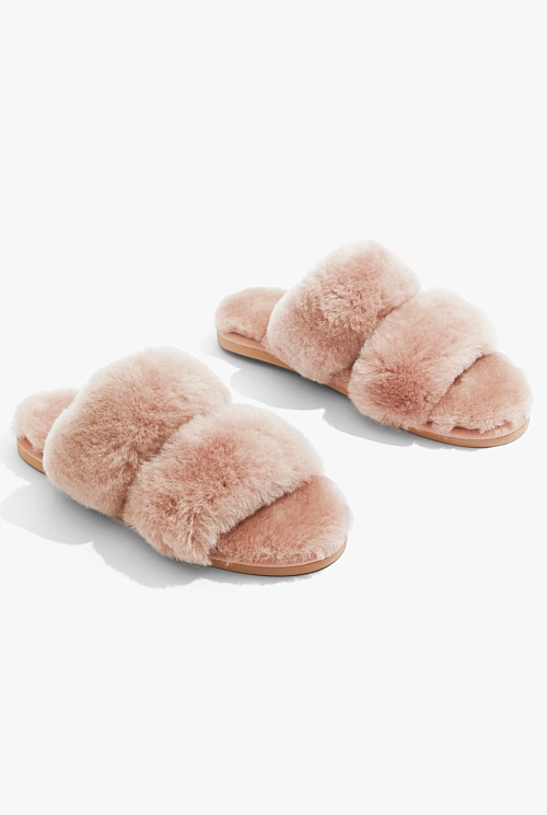 Australian Made Shearling Double Slide