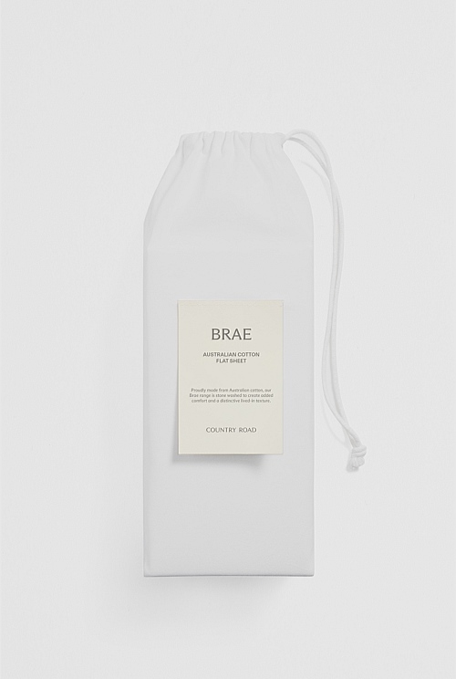 Brae Australian Cotton Double Flat Sheet