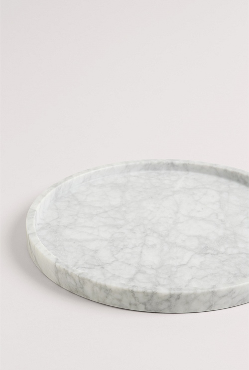 Loft Marble Large Round Tray