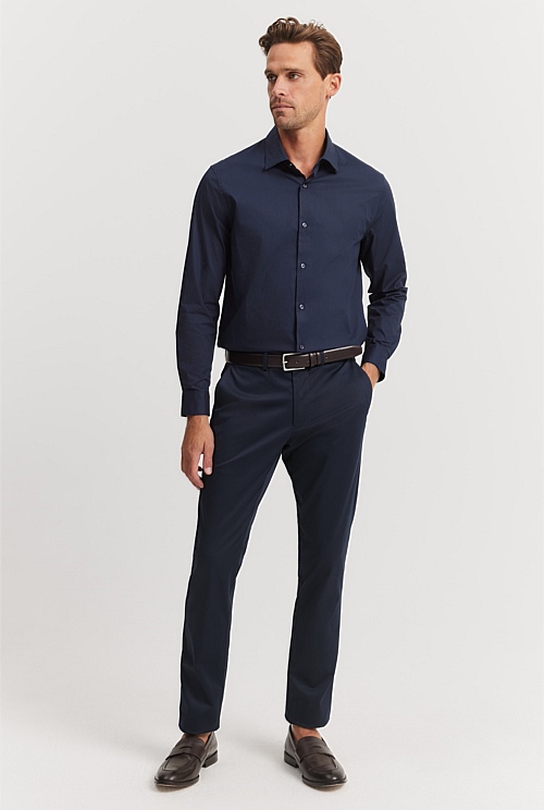 Tailored Fit Poplin Stretch Shirt