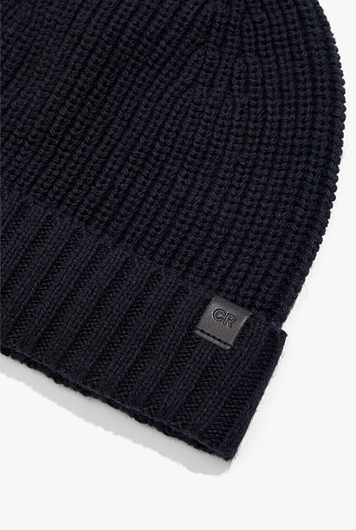 Cotton Blend Rib Beanie