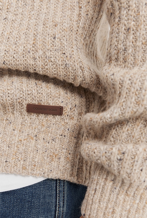 Merino Nep Crew Knit