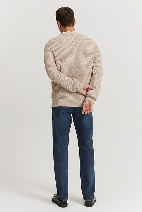 Merino Nep Crew Knit