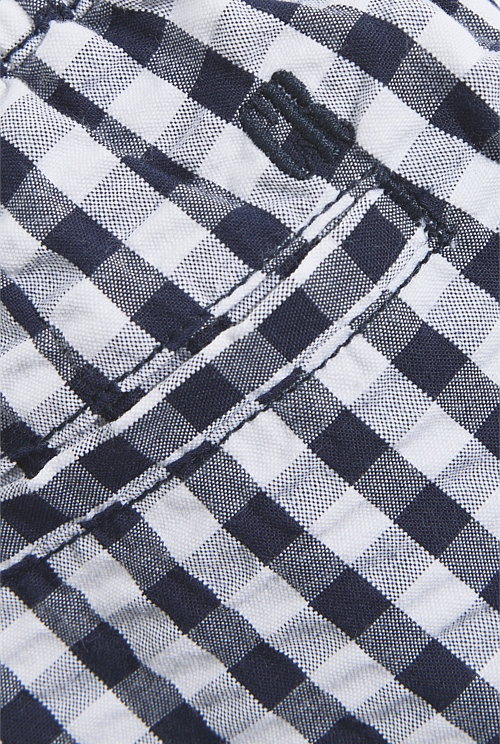 Organically Grown Cotton Blend Gingham Short