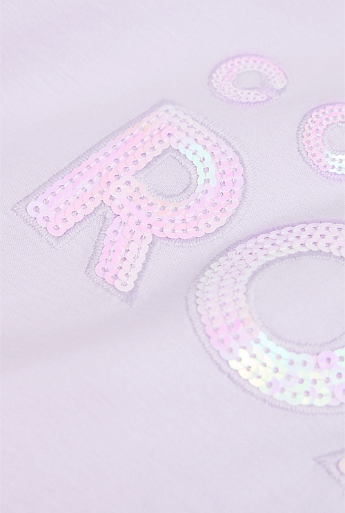 Organically Grown Cotton Sequin Logo T-Shirt