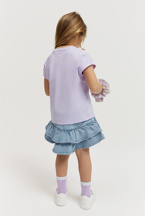 Organically Grown Cotton Sequin Logo T-Shirt