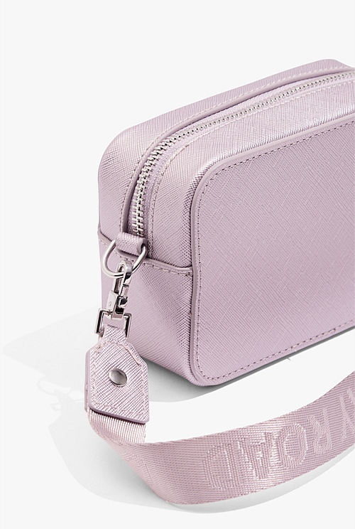 Recycled Polyester Logo Crossbody Bag