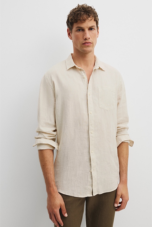 Regular Fit Organically Grown Linen Shirt