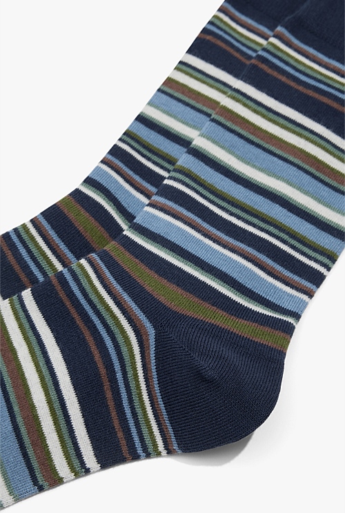 Cotton Blend Stripe Sock
