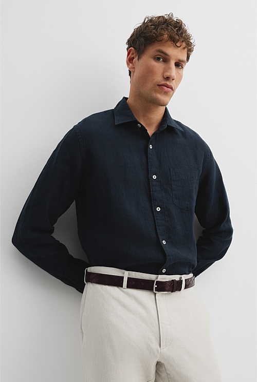 Regular Fit Organically Grown Linen Shirt