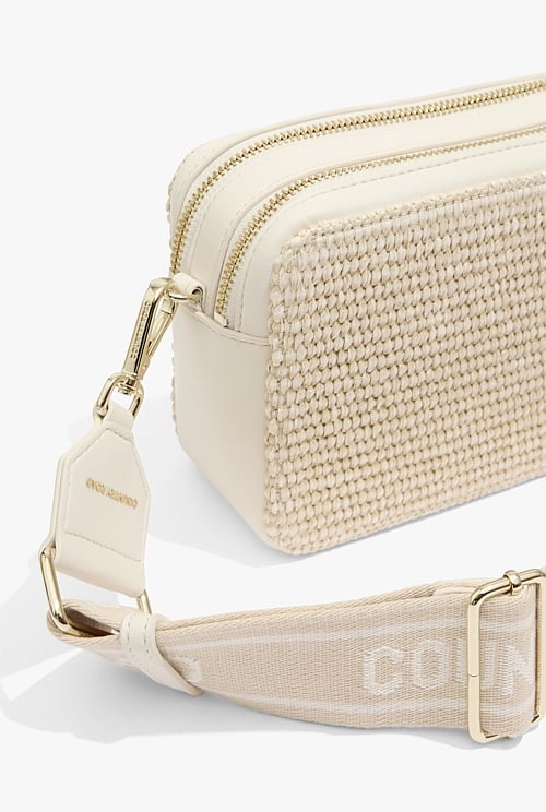 Woven Contrast Camera Bag