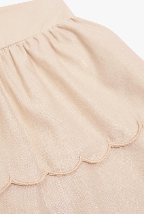 Scallop Linen Skort