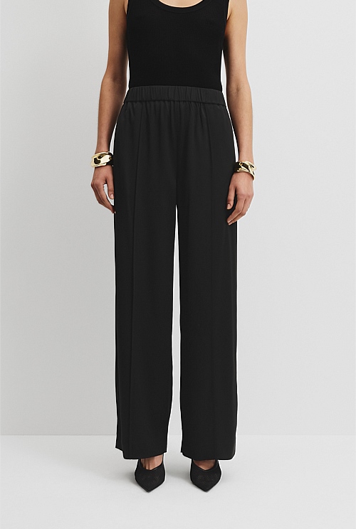 Satin Pull-On Pant