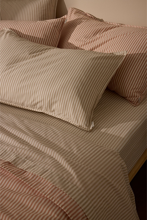 Brae Australian Cotton Stripe Standard Pillowcase Pair