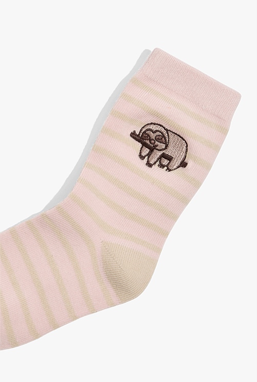 Organically Grown Cotton Blend Sloth Sock