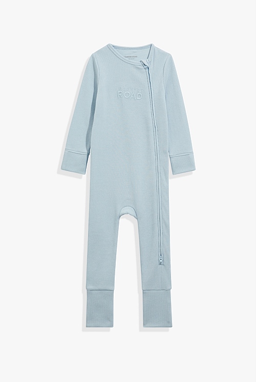 Organically Grown Cotton Waffle Jumpsuit